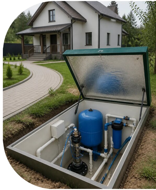 Автономное водоснабжение дома в Ессентуках от 152955 р. | АПаруса-Ссн
