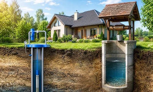 Автономное водоснабжение загородного дома Ессентуки: скважина или колодец